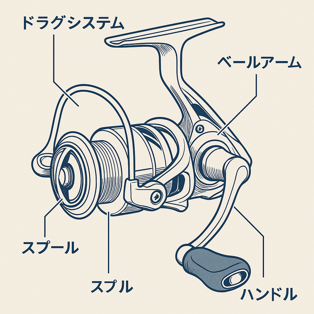 スピニングリールの構造と機能
